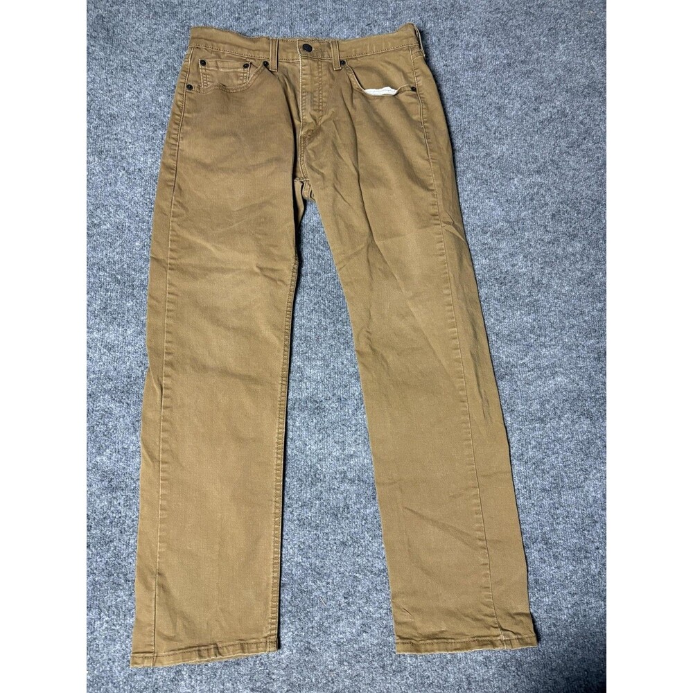 Levi's 505 Jeans Mens 32x30 Brown Straight Regular Fit Stretch Denim Casual
